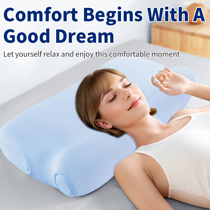 P3E Cervical Neck Pillow for Sleeping - Cooling Pillow, 3-Layer Ergonomic Neck Pillow with Adjustable Pillow Raiser for Side & Back Sleepers, Ergonomic Memory Foam Pillow, Medium Firm