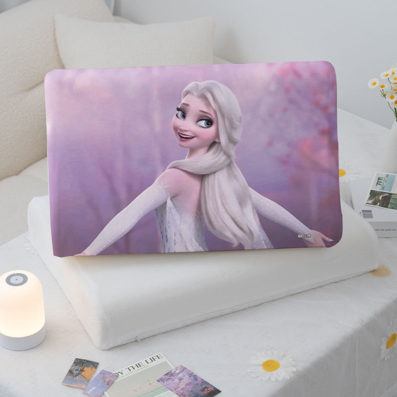 summer new Princess Aisha milk velvet pillowcase 360 wrapped pillow with elastic cool latex pillow., Summer Sleep, Hot Weather Comfort, Elastic Cover, Stylish Bedding, Comfortable Padding, Latex Filling, Adjustable Support, Pillow Protector, Home Decor Lo