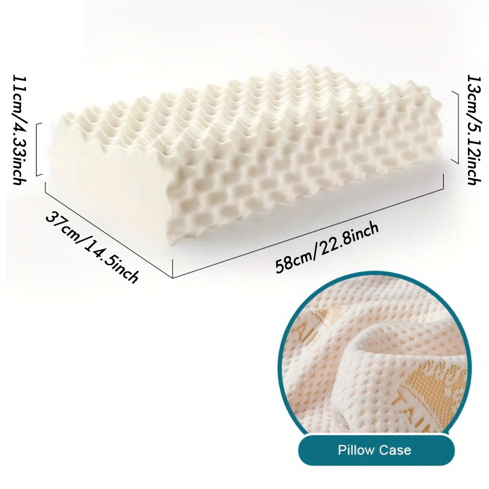 Thailand Latex Pillow for Neck Protect Vertebrae Health Care Orthopedic Massage Pillows for Sleeping, Posture Correction, Sleep Support, Ergonomic Design, Supportive Sleep Aid, Hand Wash Only, Durable Construction, Pillow, Sleep Cushion, Chronic Sufferers