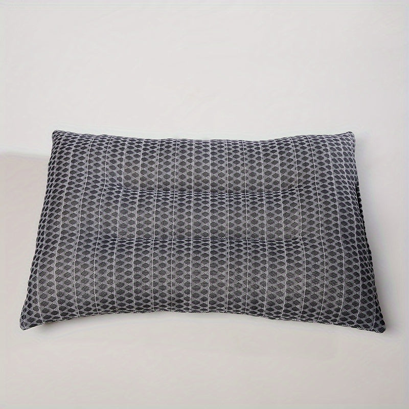 Graphene Latex Pillow - Crushed Particle Cervical Pillow for Neck Relief, Retro Red Design, Latex, Hand Wash Only, Multi-Use Home & Office Pillow for Corporate Gifts & Group Purchases, Smooth Texture Finish