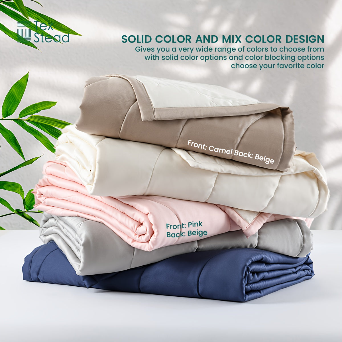 Luxurious Bamboo Fiber Quilt - French Style, Striped Summer Bedding for All Seasons, Machine Washable