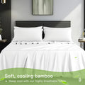 LBRO2M 4\u002F6pcs Bamboo Bed Sheets Set, Luxury Silky Breathable Sheet Set, Ultra Soft Sheet for Hot Sleepers, 16\