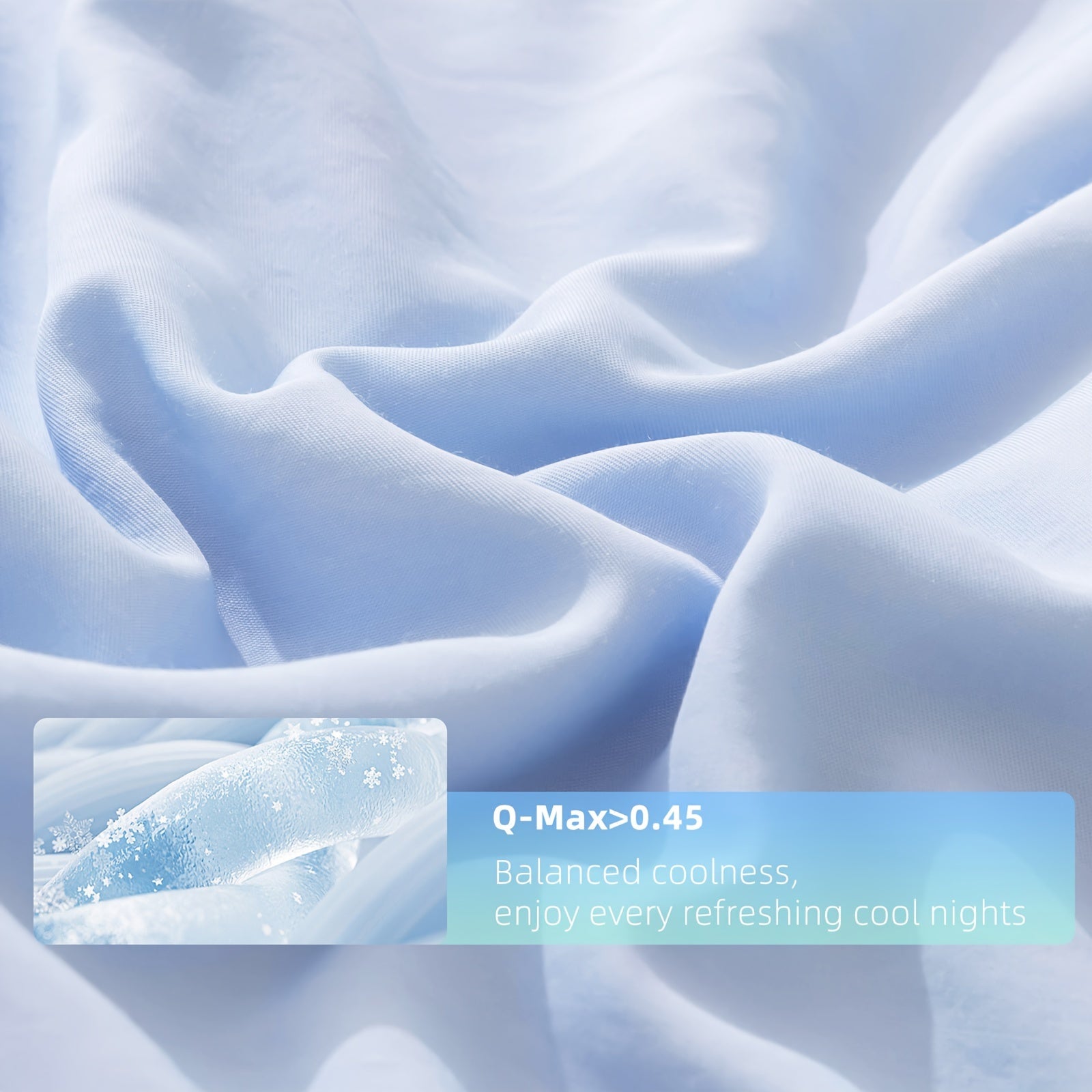 Three Geese Cooling Comforter King Size - Lightweight Soft Breathable Summer Comforter For Hot Sleepers And Night Sweats, Stay Cool All Night, Double Stitch, Q-Max\u003E 0.4 Ultra Soft Cooling Throw Cooling Blanket, Light Blue 106x90