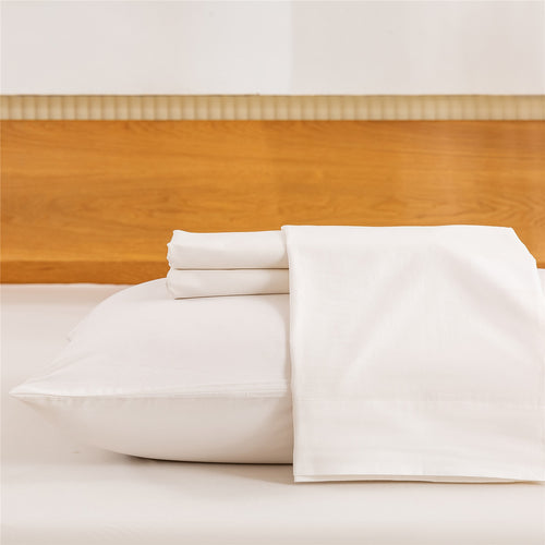 100% Egyptian Cotton Sheets Full\u002FQueen\u002FKing\u002FCal King Size Set; Extra Deep Pocket Full Sheets Set Soft Breathable Cooling 4pcs Bed Sheets with 1 Flat Sheet, 1 Fitted Sheet, 2 Pillowcases (Full, White)