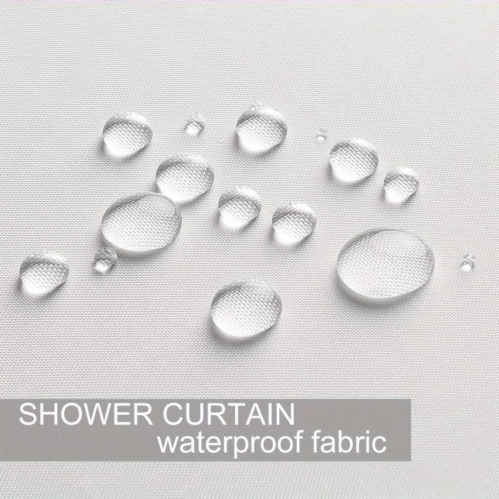 1\u002F4pcs - Beach Shower Curtain Set, Dreamy Waves Beach Flowers Starfish Shells Ocean Waterproof Shower Curtain With 12 Hooks, Non-slip Bathroom Floor Mat, Toilet U-shaped Mat, Cover Mat, Shower Decoration Accessories