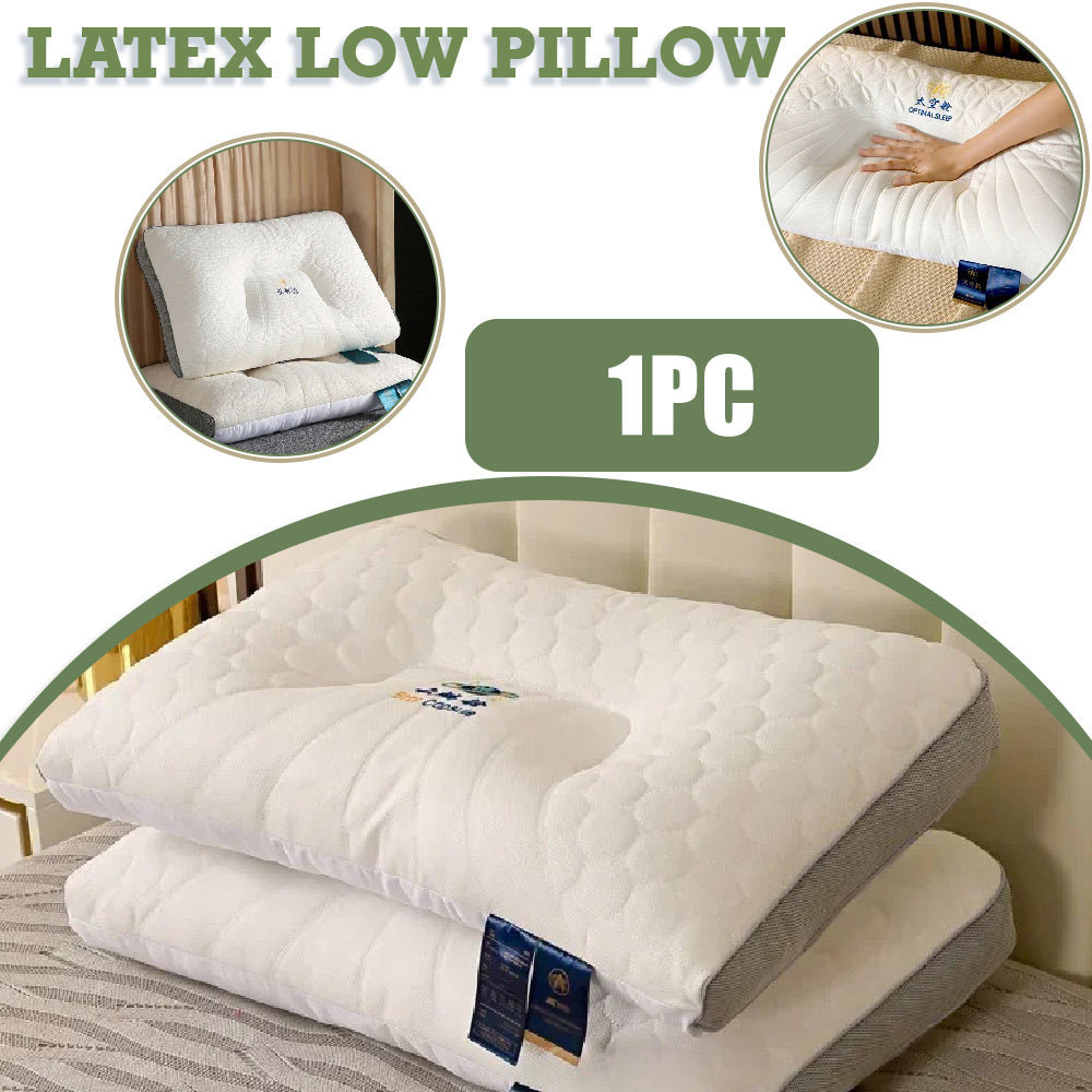 Cloud Low Pillow Thailand Latex Flex Support Adaptable Back Sleeper for Office Lunch Break\u002FTravel Portable Comfort Specialist, Posture Correction, Travel Pillow, Ergonomic Design, Lightweight Pillow, Hand Wash Only, Latex Material, Supportive Cushion