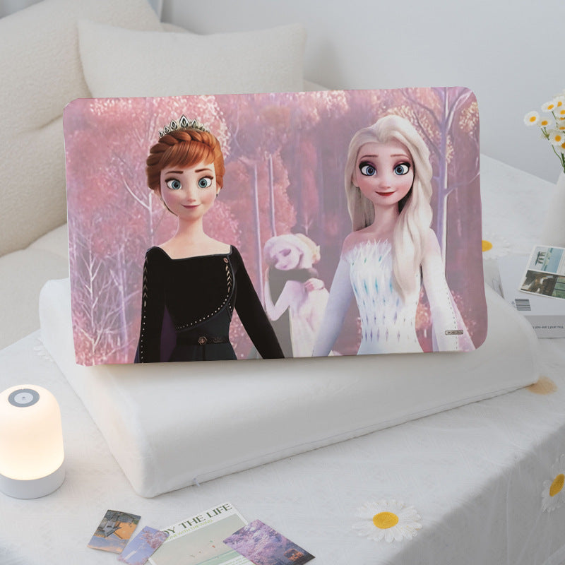 summer new Princess Aisha milk velvet pillowcase 360 wrapped pillow with elastic cool latex pillow., Summer Sleep, Hot Weather Comfort, Elastic Cover, Stylish Bedding, Comfortable Padding, Latex Filling, Adjustable Support, Pillow Protector, Home Decor Lo