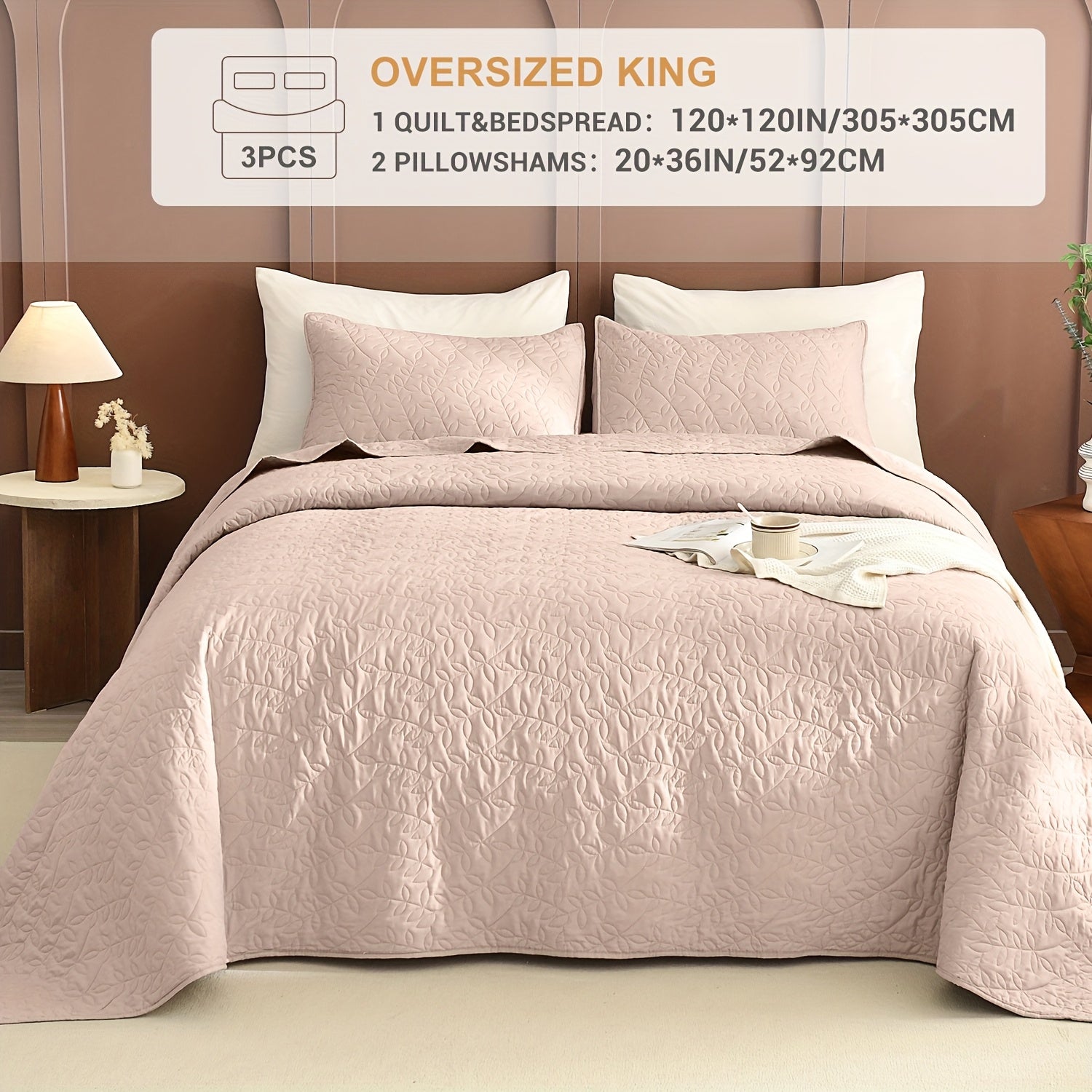 Lightweight Soft Extra Large Thin Quilt Set 3pcs, Minimalist Aesthetic Style, Ultra-Soft Comfortable Lightweight Bedding for All Seasons