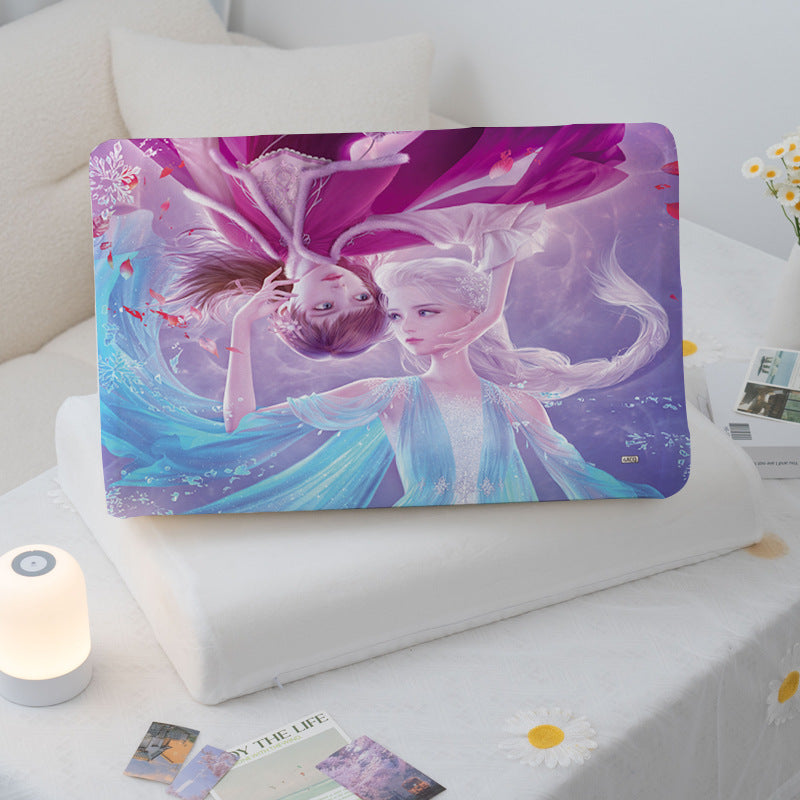 summer new Princess Aisha milk velvet pillowcase 360 wrapped pillow with elastic cool latex pillow., Summer Sleep, Hot Weather Comfort, Elastic Cover, Stylish Bedding, Comfortable Padding, Latex Filling, Adjustable Support, Pillow Protector, Home Decor Lo