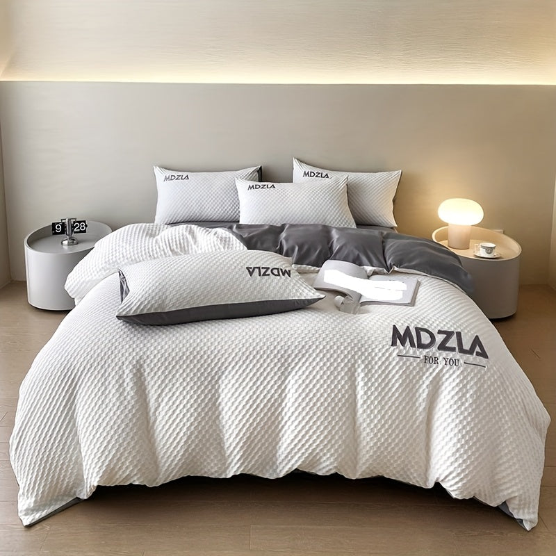 Light Luxury Four Piece Bedding Set With High-end Embroidered Lace That Can Be Washed All Year Round, Including One Duvet Cover, One Bed Sheet, And Two Pillowcases, Without A Core