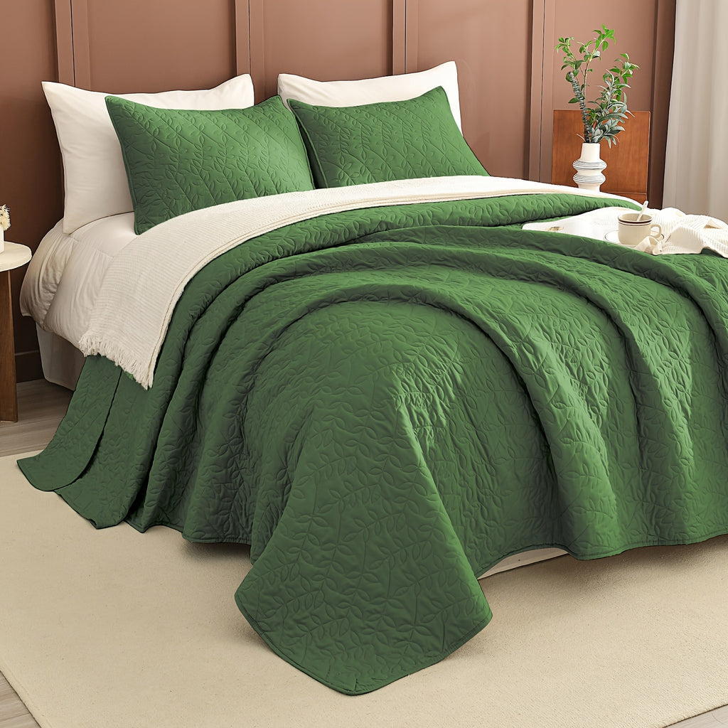Lightweight Soft Extra Large Thin Quilt Set 3pcs, Minimalist Aesthetic Style, Ultra-Soft Comfortable Lightweight Bedding for All Seasons