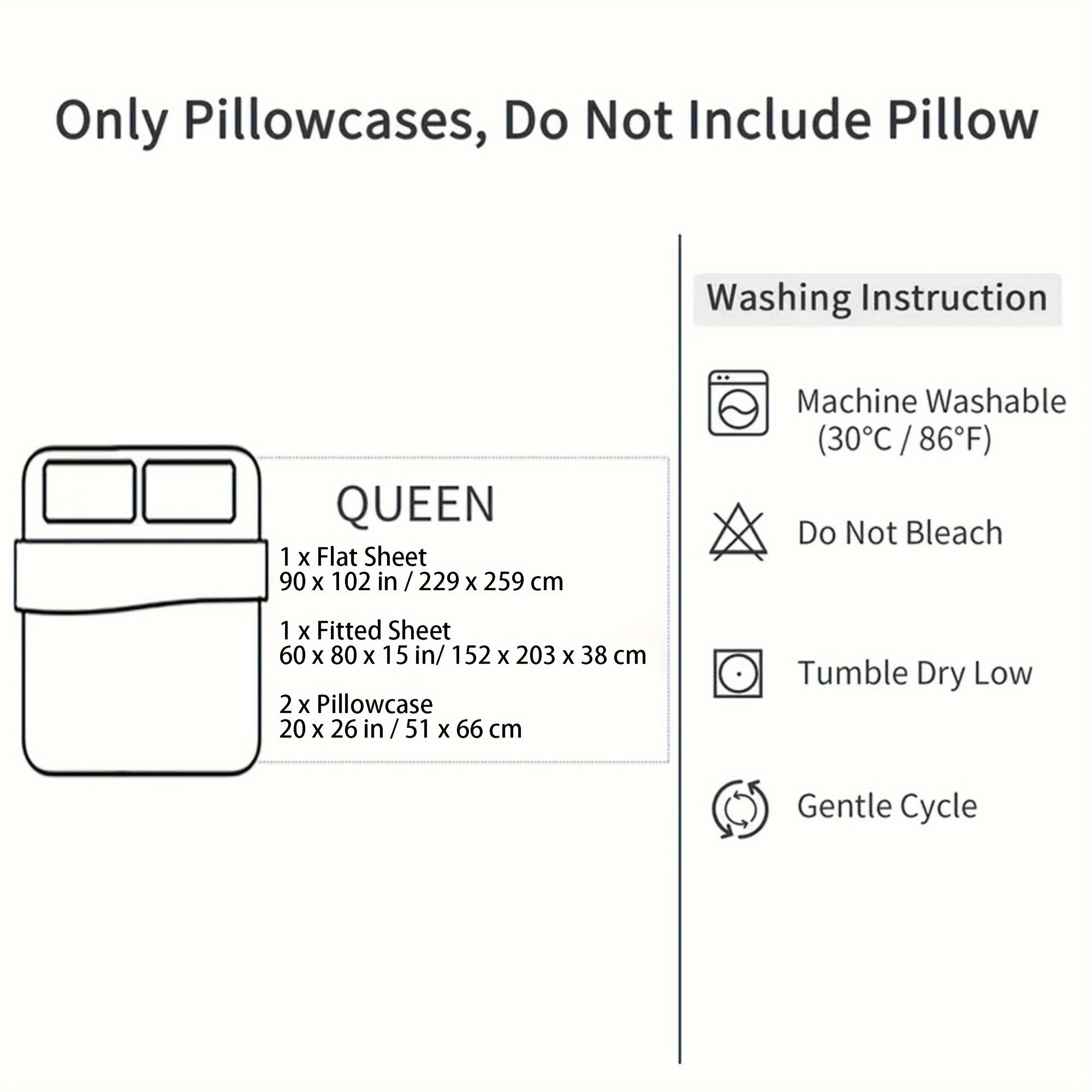 Queen Sheet Set 4 Pcs - 55% Linen, 45% Cotton Striped Sheet Set, Farmhouse, Breathable & Soft, Include Flat Sheet X 1, Fitted Sheet X 1, Pillowcase X 2