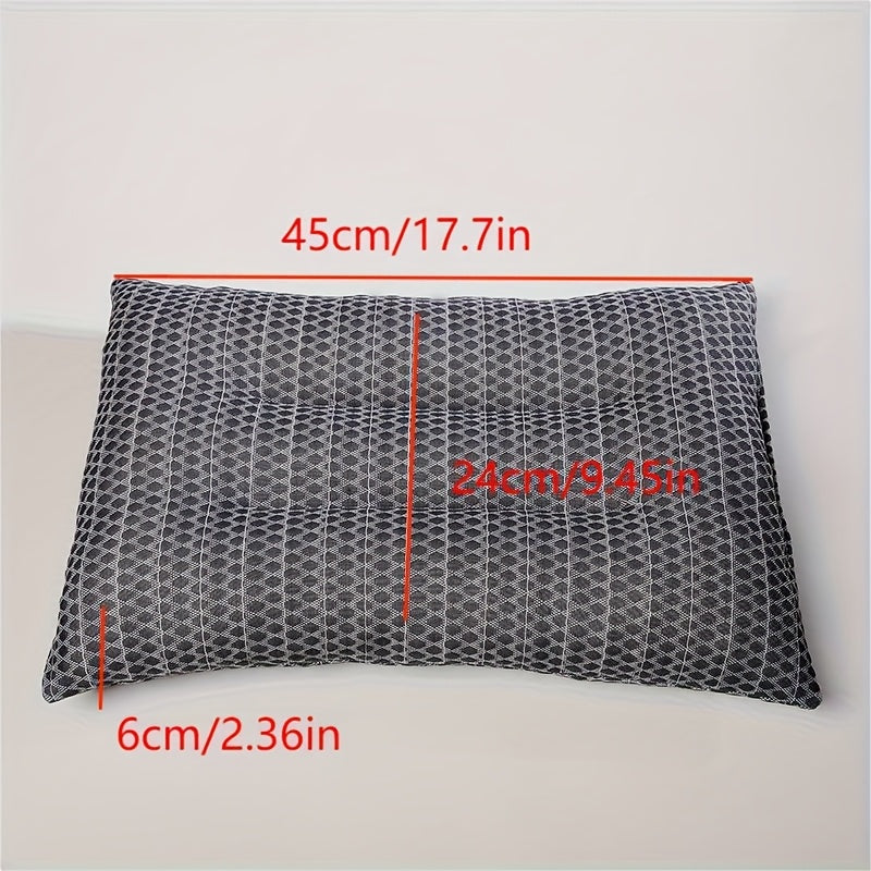 Graphene Latex Pillow - Crushed Particle Cervical Pillow for Neck Relief, Retro Red Design, Latex, Hand Wash Only, Multi-Use Home & Office Pillow for Corporate Gifts & Group Purchases, Smooth Texture Finish