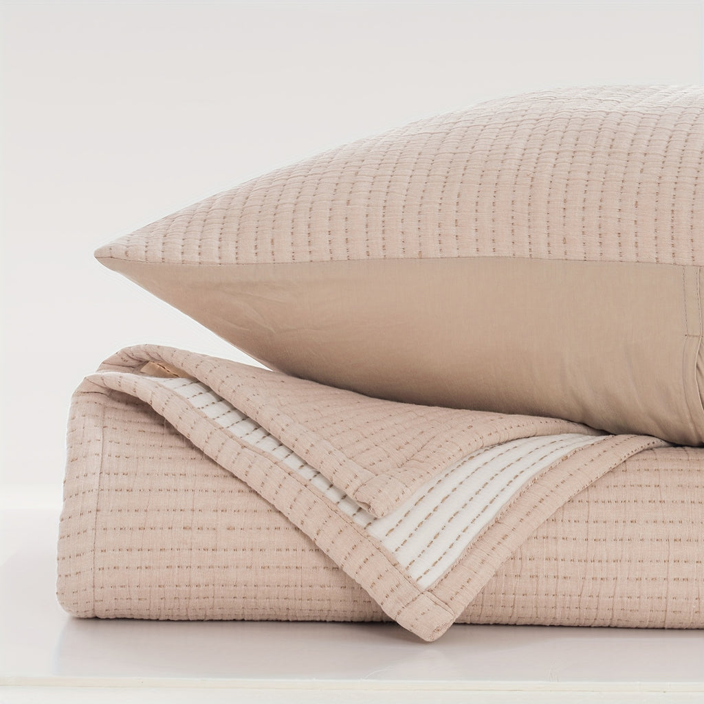 EVERGRACE Quilt Set Queen King Size 3pcs, Ultra Soft Pick Stitch Matelasse Coverlet Oversized Bedspread, Lightweight Quilted Bedding Set For All Season, With 2 Matching Shams