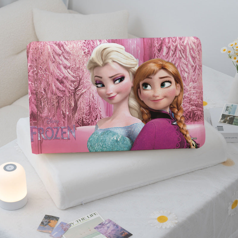 summer new Princess Aisha milk velvet pillowcase 360 wrapped pillow with elastic cool latex pillow., Summer Sleep, Hot Weather Comfort, Elastic Cover, Stylish Bedding, Comfortable Padding, Latex Filling, Adjustable Support, Pillow Protector, Home Decor Lo