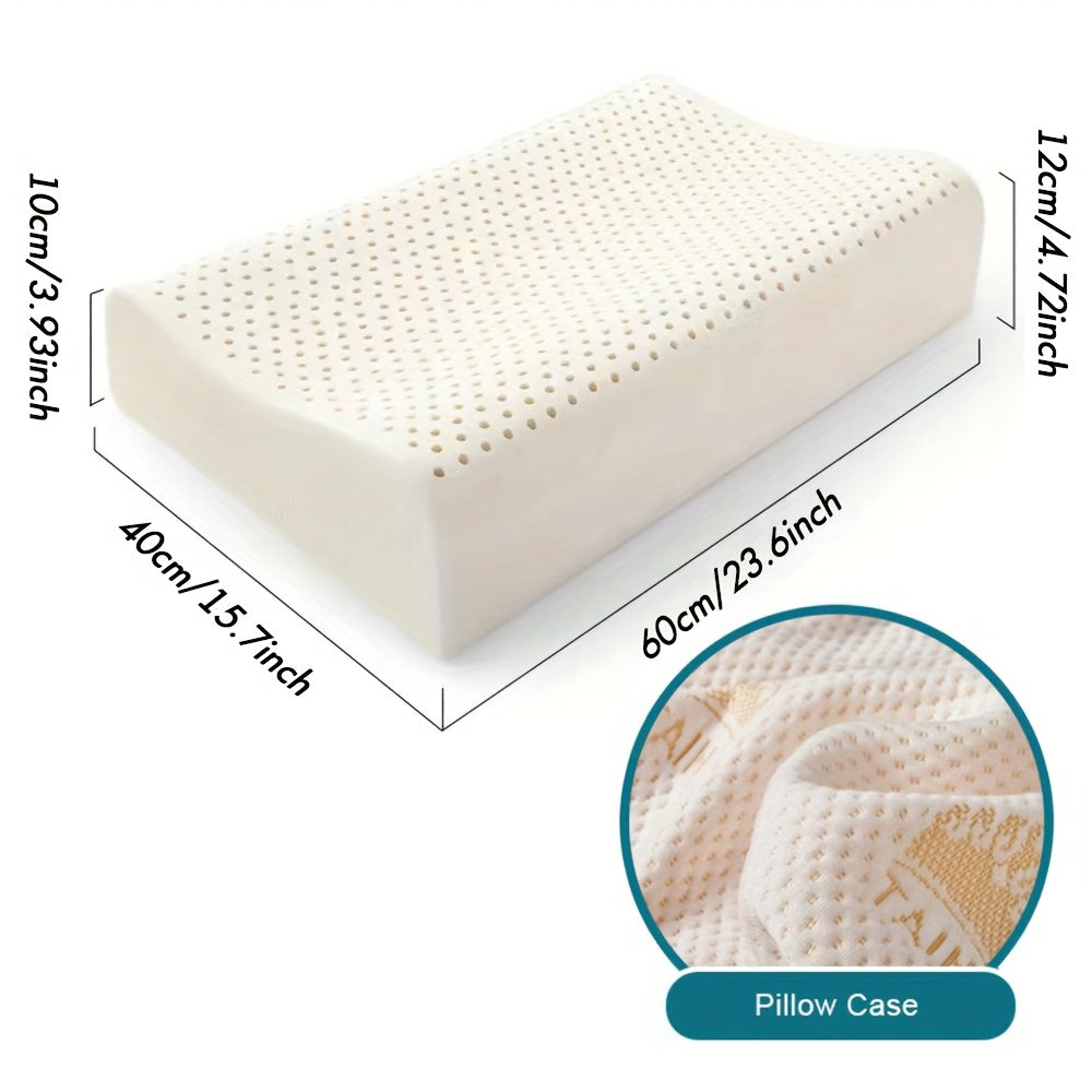 Thailand Latex Pillow for Neck Protect Vertebrae Health Care Orthopedic Massage Pillows for Sleeping, Posture Correction, Sleep Support, Ergonomic Design, Supportive Sleep Aid, Hand Wash Only, Durable Construction, Pillow, Sleep Cushion, Chronic Sufferers