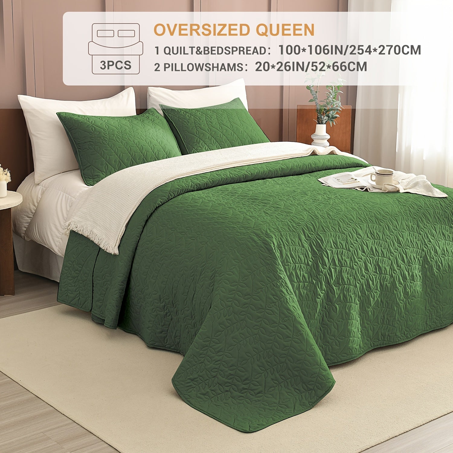 Lightweight Soft Extra Large Thin Quilt Set 3pcs, Minimalist Aesthetic Style, Ultra-Soft Comfortable Lightweight Bedding for All Seasons