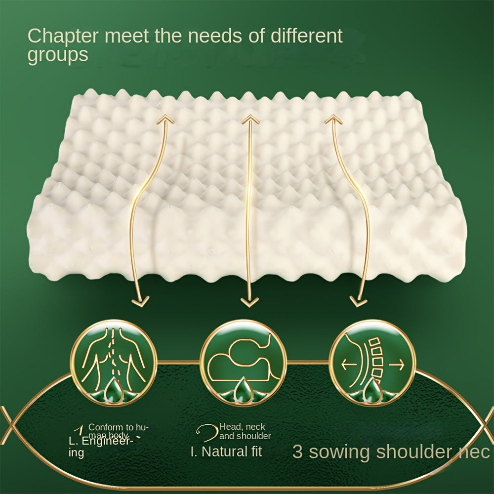 Thailand Latex Pillow for Neck Protect Vertebrae Health Care Orthopedic Massage Pillows for Sleeping, Posture Correction, Sleep Support, Ergonomic Design, Supportive Sleep Aid, Hand Wash Only, Durable Construction, Pillow, Sleep Cushion, Chronic Sufferers