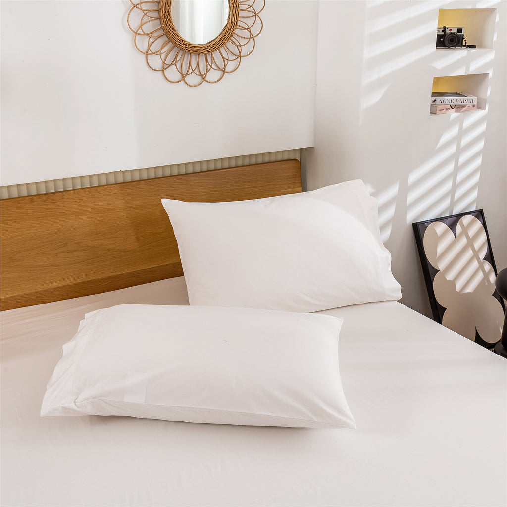 100% Egyptian Cotton Sheets Full\u002FQueen\u002FKing\u002FCal King Size Set; Extra Deep Pocket Full Sheets Set Soft Breathable Cooling 4pcs Bed Sheets with 1 Flat Sheet, 1 Fitted Sheet, 2 Pillowcases (Full, White)