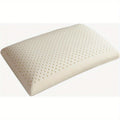1pc Natural Latex Pillow - Orthopedic Cervical Support Cushion for Spinal Alignment, Medium-Soft Breathable Design, Machine Washable, Ergonomic Sleep Aid for Neck & Back Relief, Comfortable Sleeping, Textured Surface, Durable Construction, Home Users