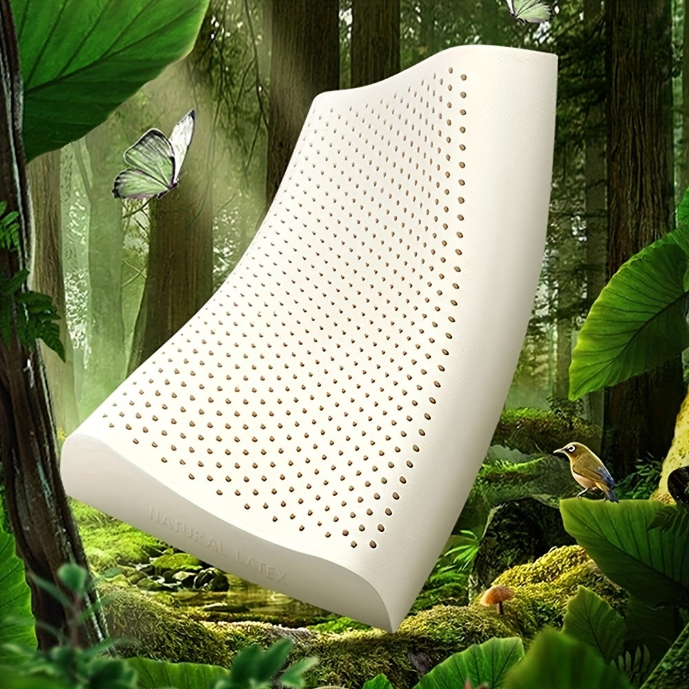 Thailand Latex Pillow for Neck Protect Vertebrae Health Care Orthopedic Massage Pillows for Sleeping, Posture Correction, Sleep Support, Ergonomic Design, Supportive Sleep Aid, Hand Wash Only, Durable Construction, Pillow, Sleep Cushion, Chronic Sufferers
