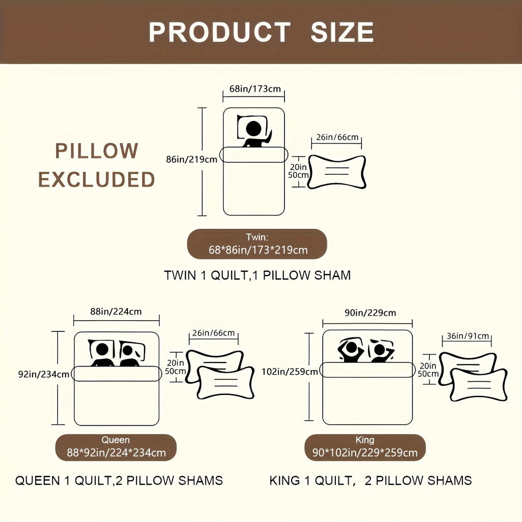 2\u002F3pcs New Ocean Shell Pattern Thin Quilt Set, Comfortable Polyester Quilt, Washable, with Pillowcase (No Filling), Suitable for Bedroom, Guest Room, Room Decoration