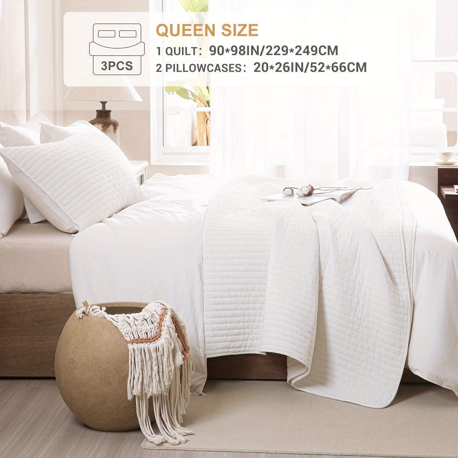 Stonewashed Cotton Coverlet, Olive Green Ultra Soft Crinkle Quilt Bedding Set 3pcs Cross Stitch Pattern Lightweight Breathable Bedspread Set for All Season