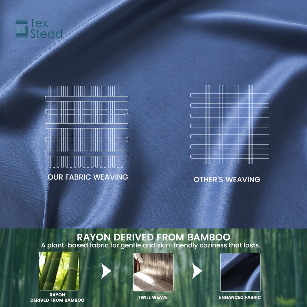 Luxurious Bamboo Fiber Quilt - French Style, Striped Summer Bedding for All Seasons, Machine Washable