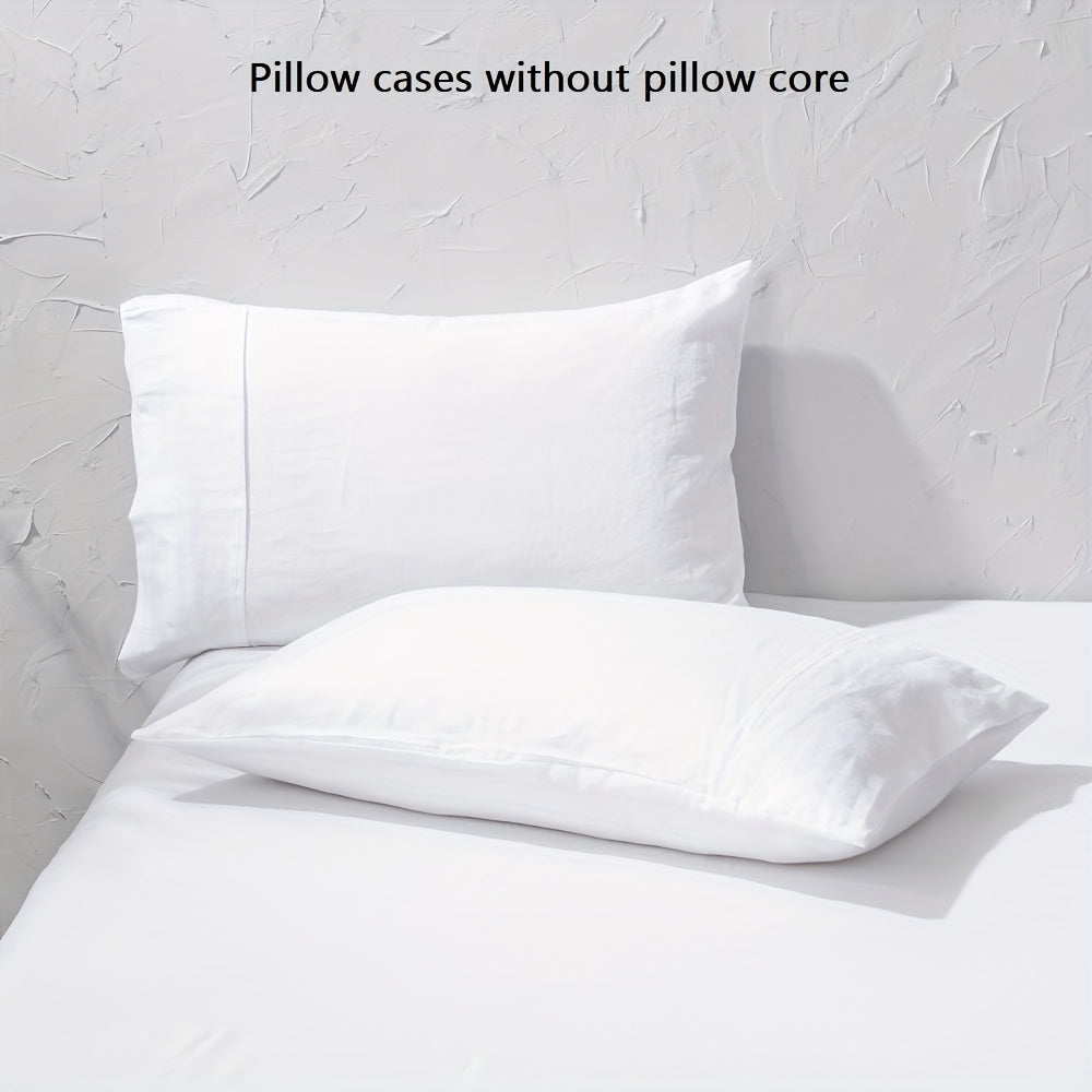 Washed French Linen Sheet Set (1 Flat Sheet, 1 Fitted Sheet & 1or2 Pillowcases), 16\