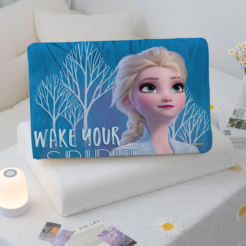 summer new Princess Aisha milk velvet pillowcase 360 wrapped pillow with elastic cool latex pillow., Summer Sleep, Hot Weather Comfort, Elastic Cover, Stylish Bedding, Comfortable Padding, Latex Filling, Adjustable Support, Pillow Protector, Home Decor Lo