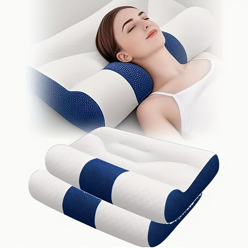 Two Ergonomic Neck Pillows, A Neck Tension Relief Pillow, A Sleep Pillow, A Neck Contour Pillow, And A Side Back Prone Pillow