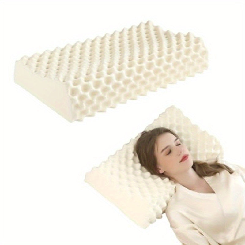 Latex PillowNeck Support Bed Pillows with Removable Comfort Pillowcase Latex Pillow for Side Back and Stomach Sleeping