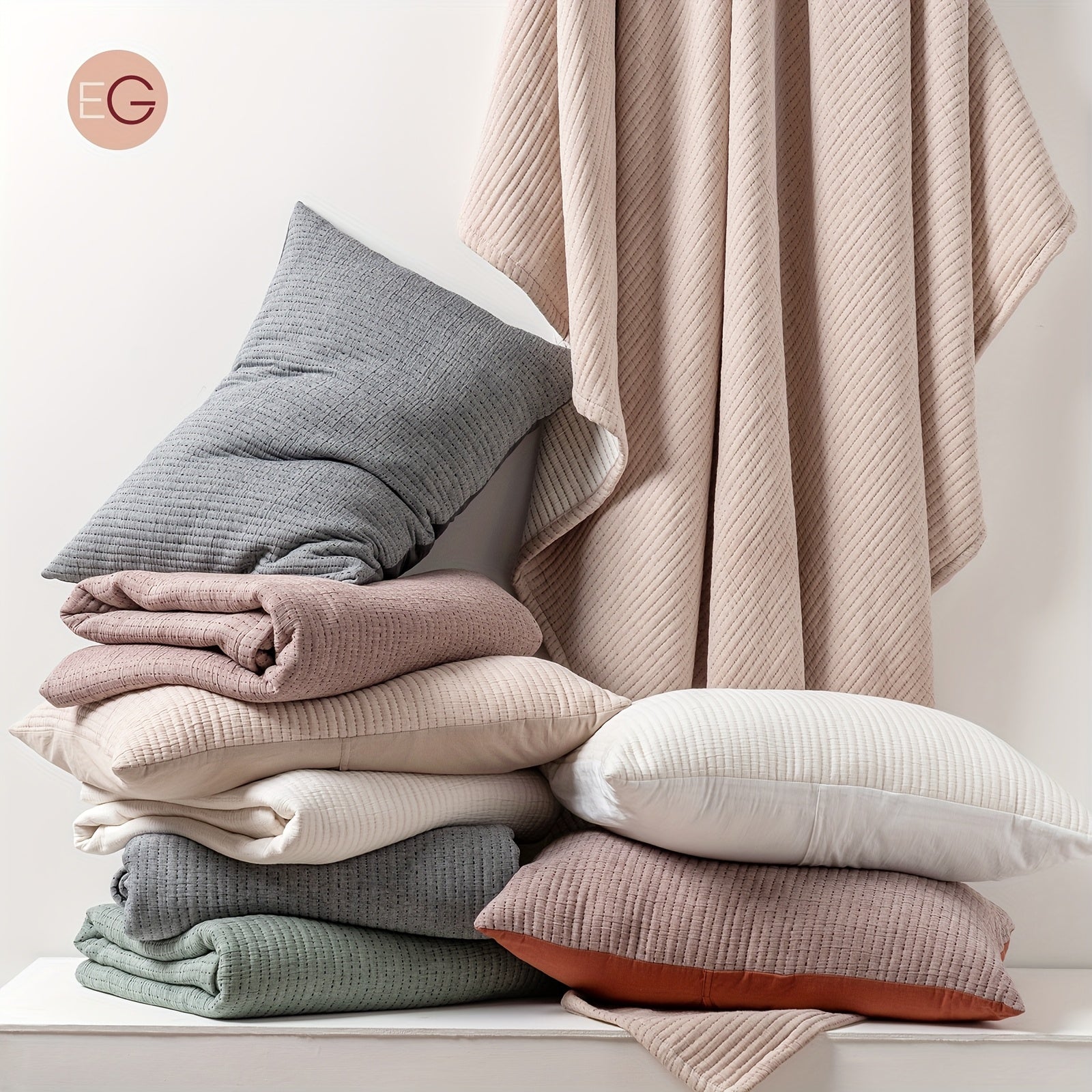 EVERGRACE Quilt Set Queen King Size 3pcs, Ultra Soft Pick Stitch Matelasse Coverlet Oversized Bedspread, Lightweight Quilted Bedding Set For All Season, With 2 Matching Shams