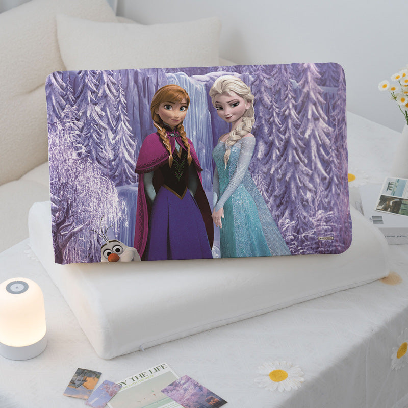 summer new Princess Aisha milk velvet pillowcase 360 wrapped pillow with elastic cool latex pillow., Summer Sleep, Hot Weather Comfort, Elastic Cover, Stylish Bedding, Comfortable Padding, Latex Filling, Adjustable Support, Pillow Protector, Home Decor Lo