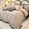 European And American Style Light Luxury Four-piece Bed Set High-end Embroidered Lace Quilt Set Sheet