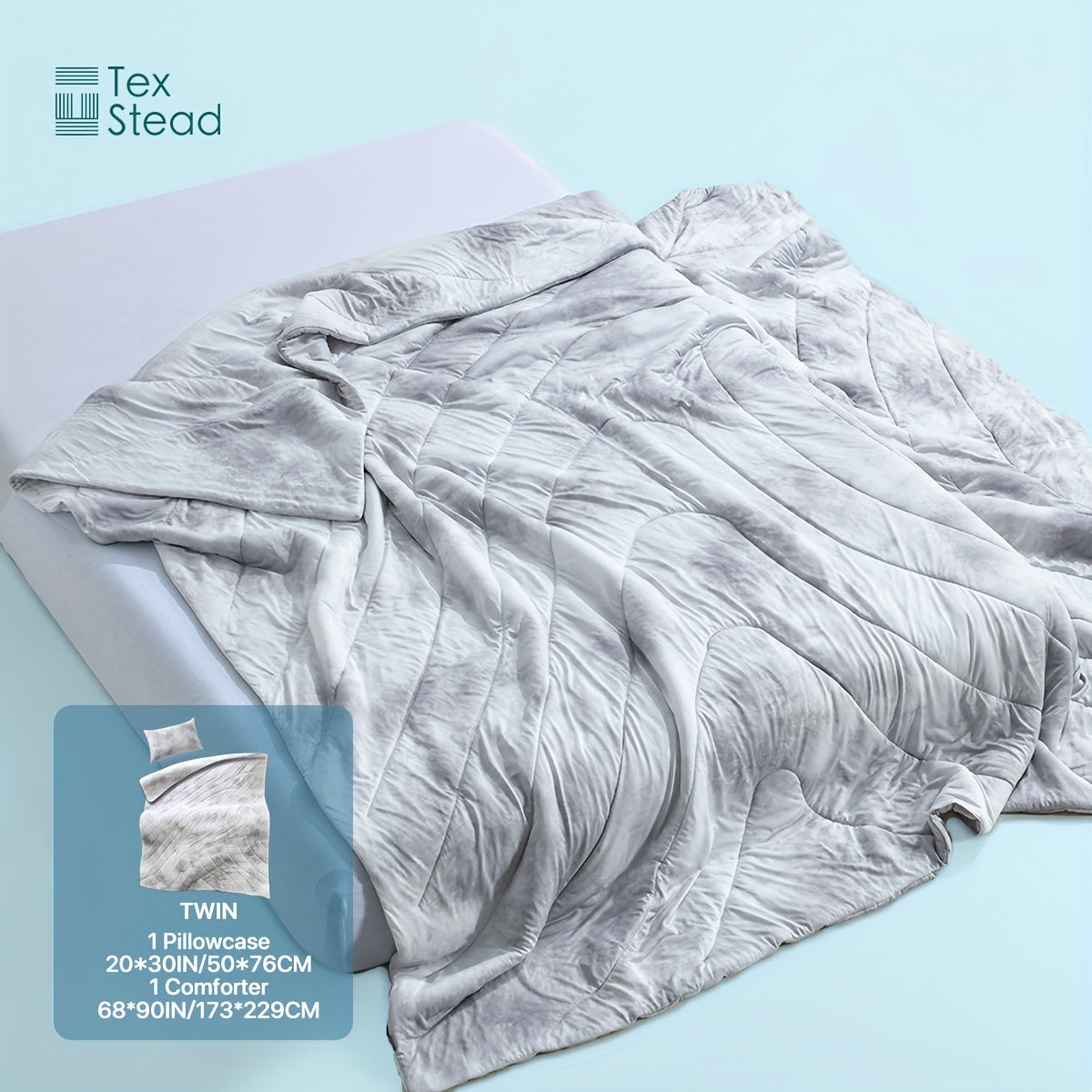 2\u002F3 Pcs Summer High Cool Feeling Value Tie-Dye Wave Quilted Cool Feeling Summer Quilt (1*Cool Feeling Summer Quilt + 1\u002F2 Pillowcase)